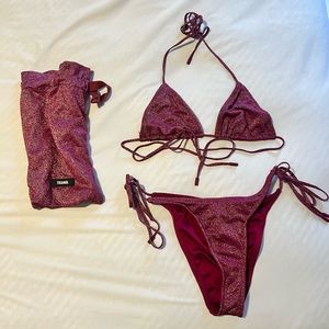 Triangl Vinca bikini in Grape sparkle